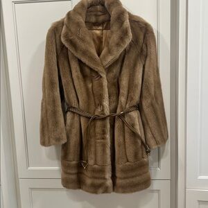 Vintage Tissavel of France Faux Fur Coat